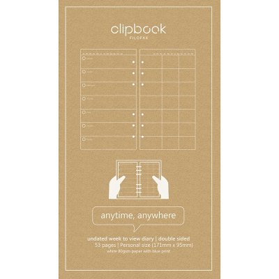 Veckoplan till Filofax Clipbook Personal - Odaterad