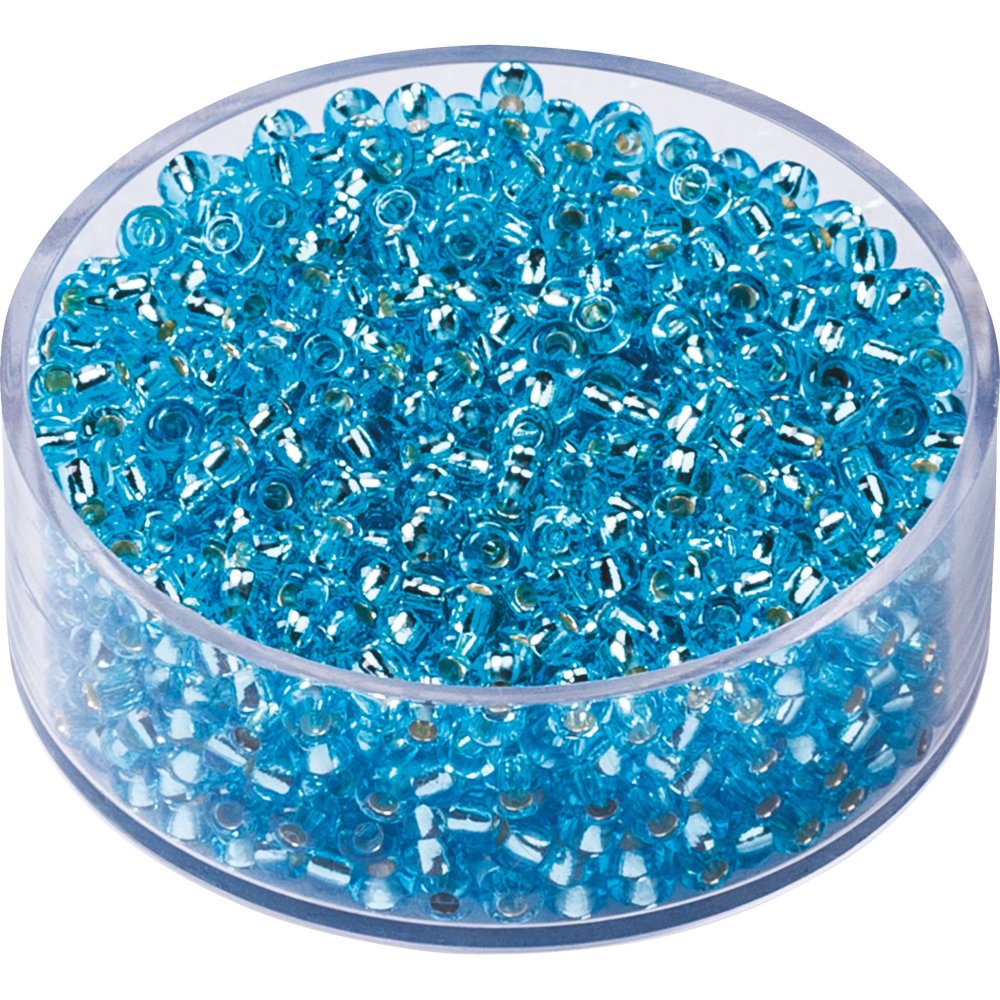 Boheme rocailleperler 2,5 mm 17 g - Himmelblå - Blandinger af rocaillesperler, Rocaillesperler, Håndværk