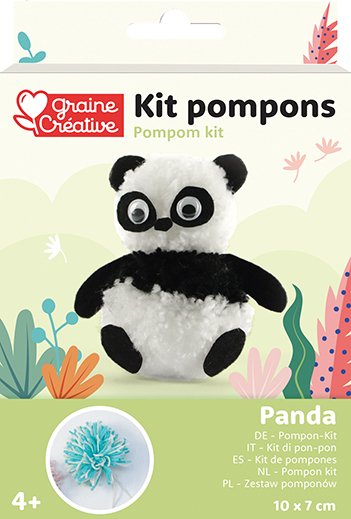 Gör-det-själv-kit för pompom panda Gör-det-själv-kit för pompom panda