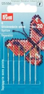 Broderinåle Væv stump spids 20 Si/Guldfarve 1,00x43mm 6-pak - Broderinåle, Nåle, Sytilbehør