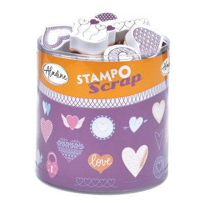 Stempler Stampo 35 + 1 dele - Hjerter