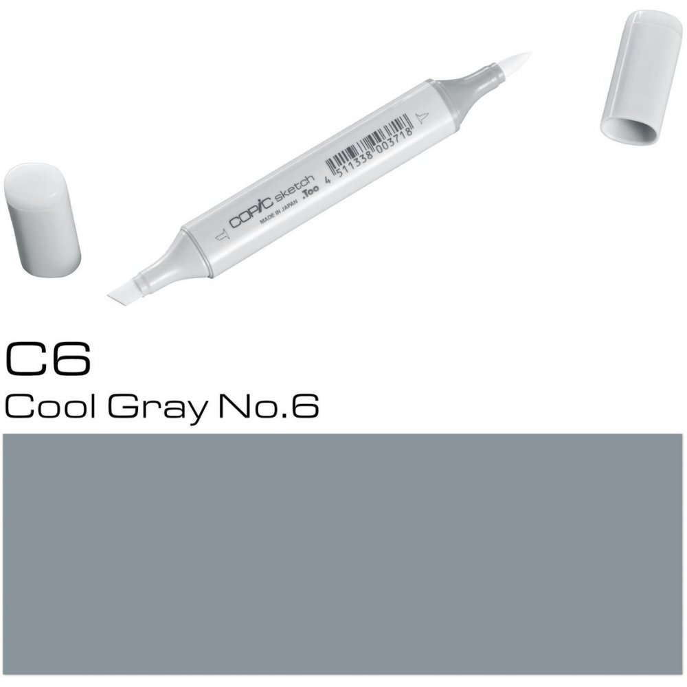 Copic Various Ink - C6 - Cool Gray Nr.6 - Copic Refill blæk, Copic-penne, Markers, Penne, Penne, kridt & tusch