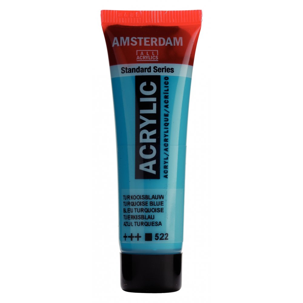 Akrylmaling Amsterdam 20 ml - Turq.Blue - Akrylfarver, Kunstnerfarver