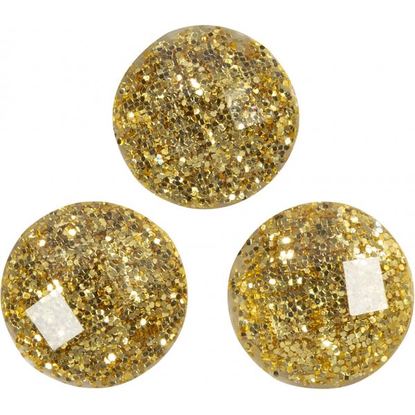 Rhinestones - guld - Ø8 mm - 32 st Rhinestones - guld - Ø8 mm - 32 st