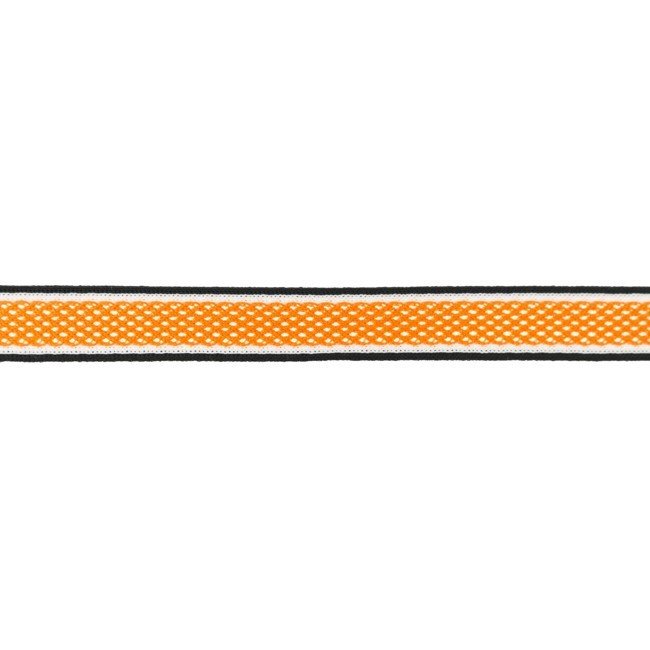 Bånd/kantbånd - Stribet med net - Orange - Andre stropper & remme, Bånd & dekorationsbånd, Tekstilbånd & snor
