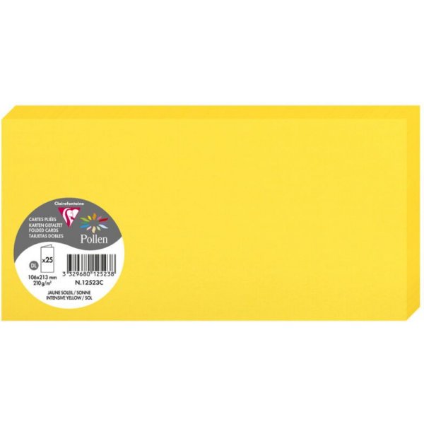 Pollen Dubbelkort 106x213 - 25-pack - Intensiv gul