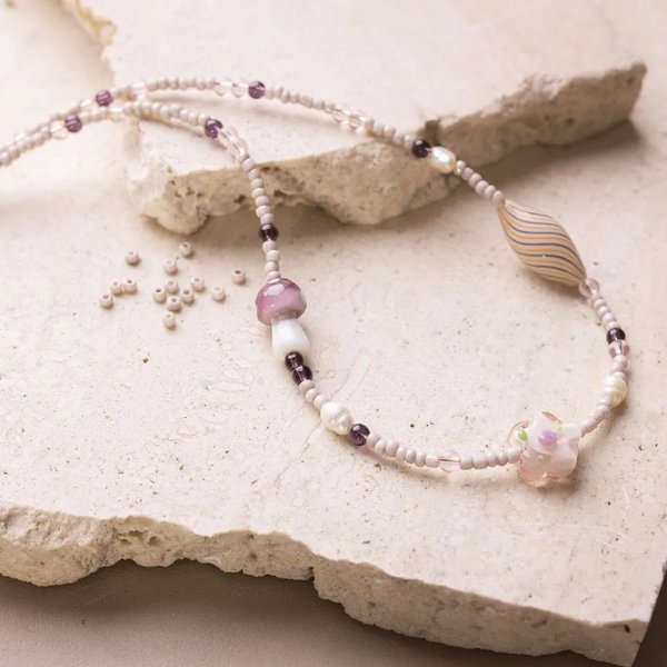 Mini DIY Kit Smycken, rosa harmoni, Kraftigt halsband Mini DIY Kit Smycken, rosa harmoni, Kraftigt halsband