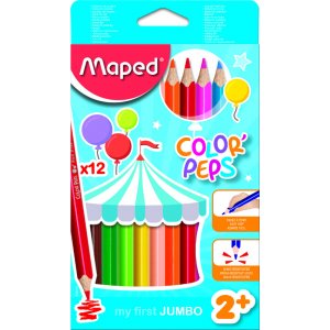 Farveblyantst - Maped - Color' peps 12 jumboblyanter