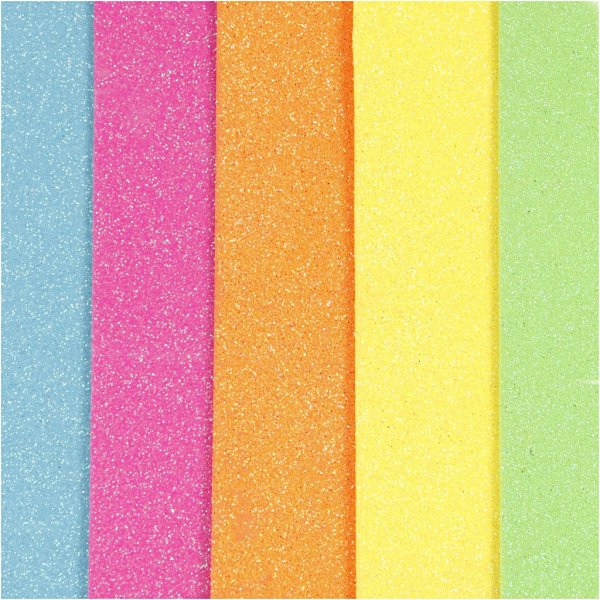 Dekorgummi - mixade färger - A5 - 5st Dekorgummi - mixade färger - A5 - 5st