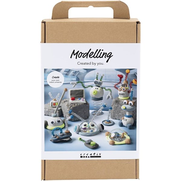 DIY-sæt Modelleringsvoksrobot Blå/Grå/Rød/Forsølvet DIY-sæt Modelleringsvoksrobot Blå/Grå/Rød/Forsølvet