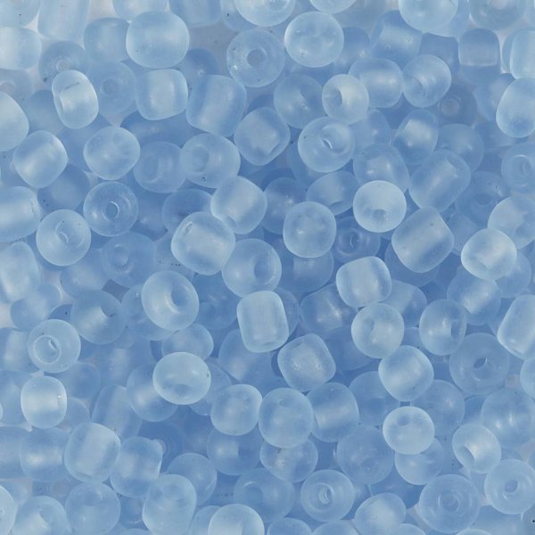 Rocaillepärlor 4 mm Matt Frozen Ljusblå 25 g Rocaillepärlor 4 mm Matt Frozen Ljusblå 25 g