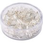Bohemrocaille p�rlor 5 x 2 mm, silverglans