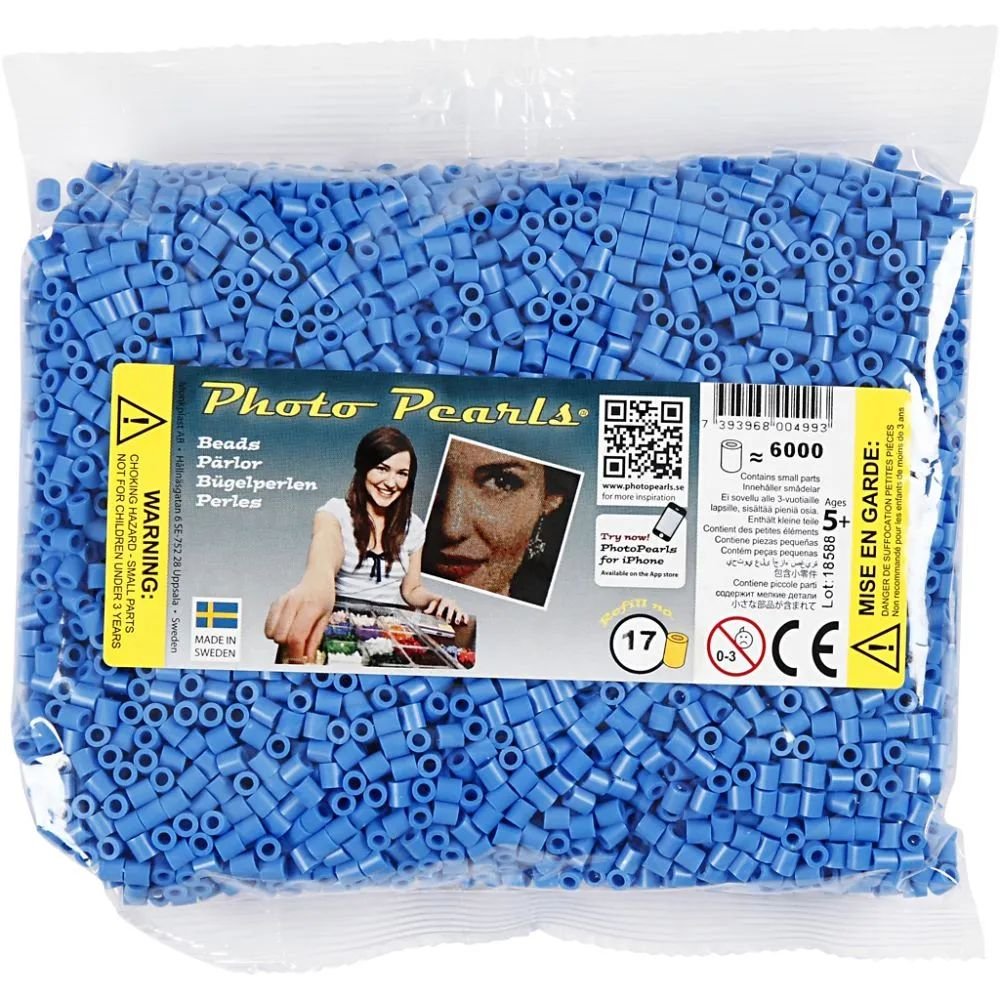 NABBI PhotoPearls - Blå (17) - 6000 stk - Photo Pearls, Perler & perleplader, Håndværk