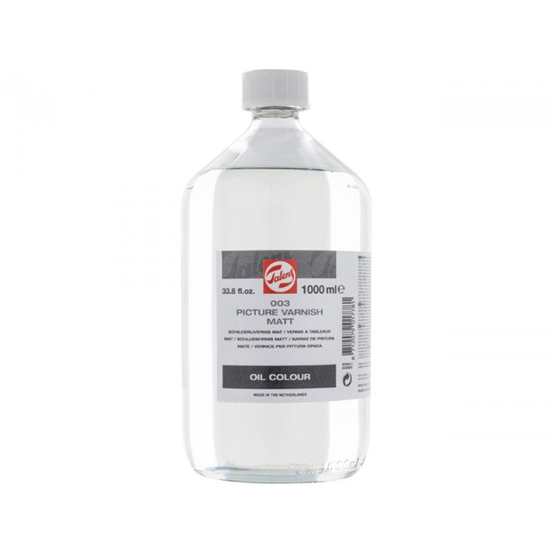 Fernis Mat - 1000 ml - Oliefarve lak / lak, Hobbylack, Fernis og kunstner medier til kunstmaling