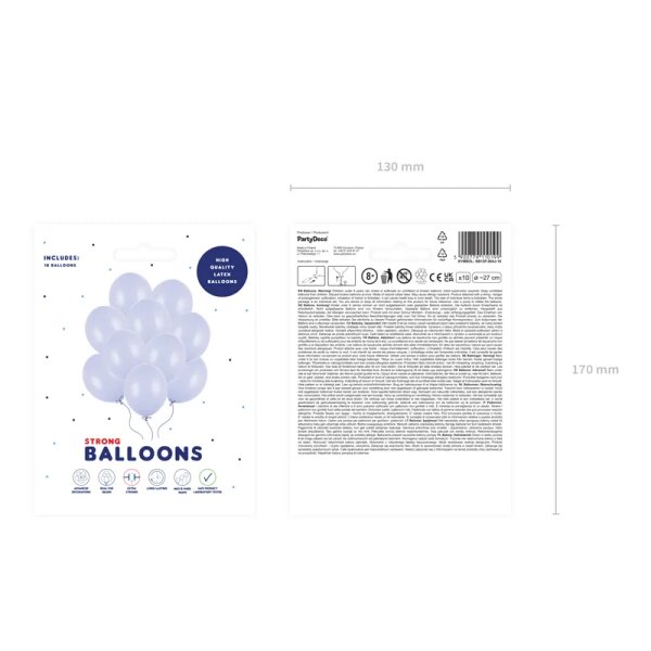 Ballonger strong ca 30 cm ljuslila - 10-pack Ballonger strong ca 30 cm ljuslila - 10-pack