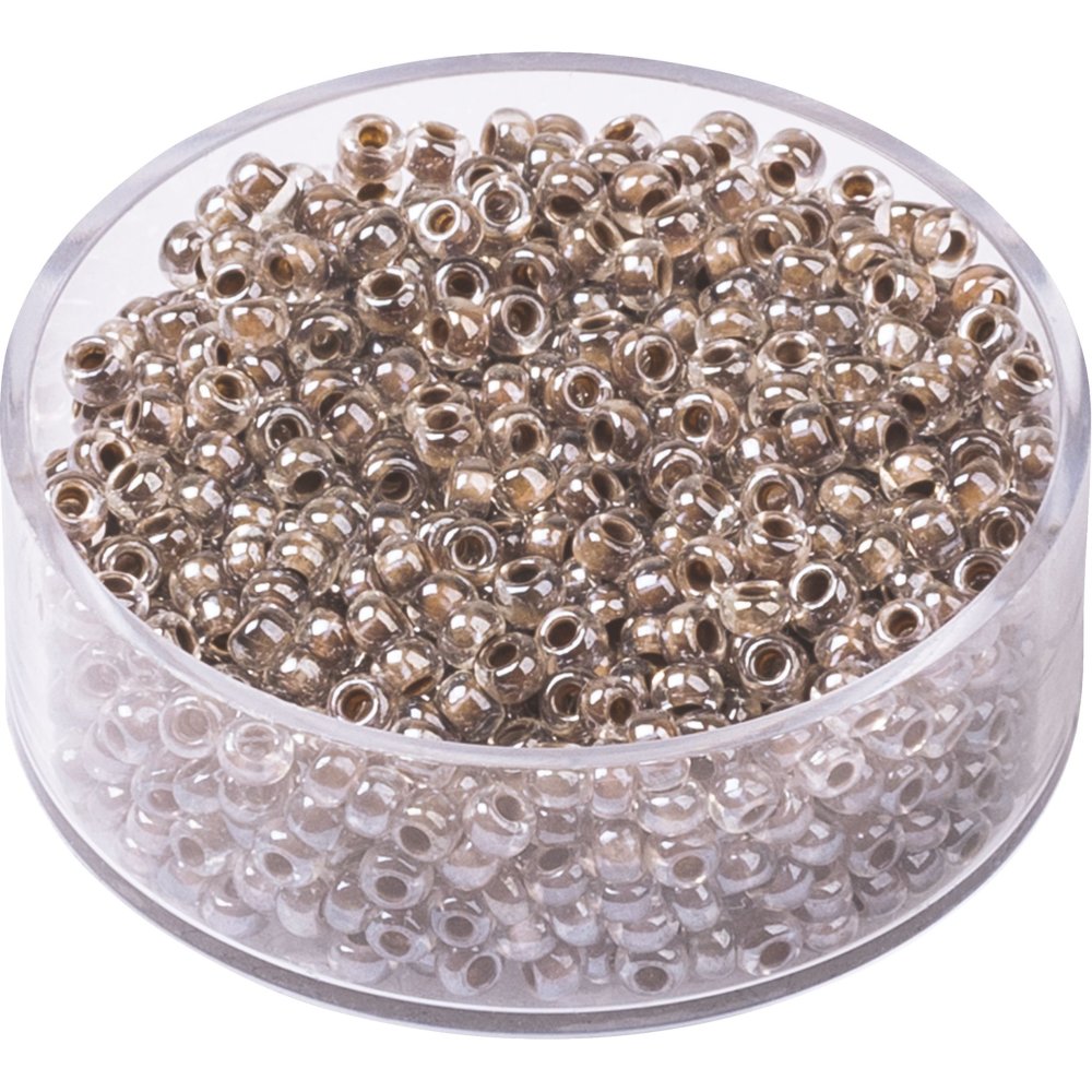 Bohemske rocailleperler 2,5 mm 17 g - Røkt sølv - Blandinger av rocailleperler, Rocaillesperlor, Håndverk