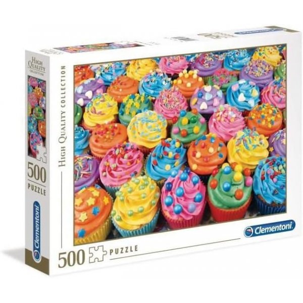 Pussel HQ Kollektion 500 bitar - F�rgglada muffins