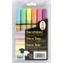 Deco textilpennor - 3 mm - neonfrger - 6 st