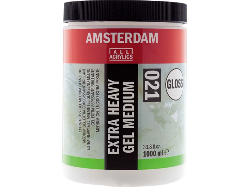 Amsterdam Ekstra tungt gel medium - 1000 ml - Akrylmedier, Malermedium, Fernis og kunstner medier til kunstmaling