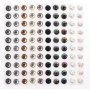 100 rhinestones 5 mm i svart och pärlemor 100 rhinestones 5 mm i svart och pärlemor