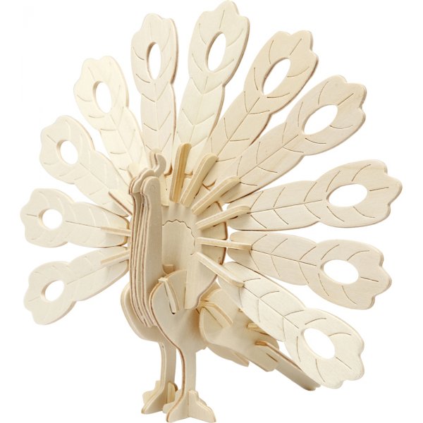 3D-konstruksjonsfigur - påfugl 3D-konstruksjonsfigur - påfugl