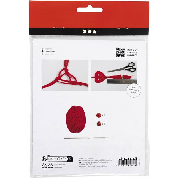 Mini DIY Kit Virkning - Hjärtan Mini DIY Kit Virkning - Hjärtan