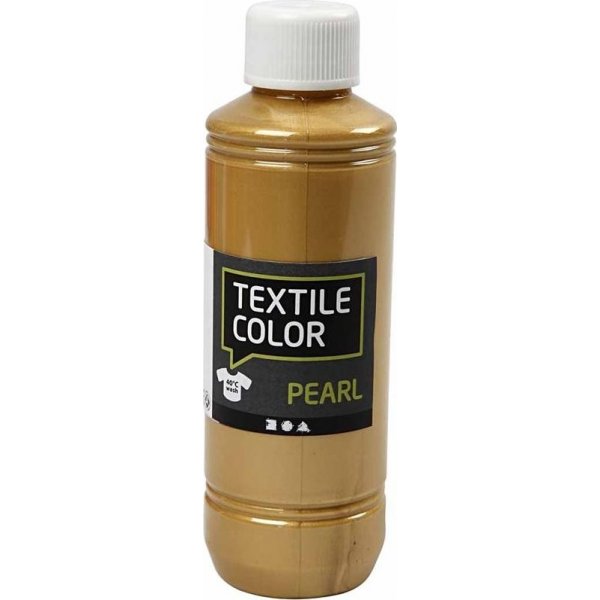 Textile Color - guld - prlemor - 250 ml