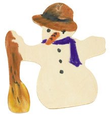 Julfigurer i tr� att h�nga - 12 st
