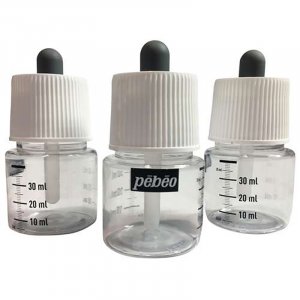 Plastflaske - Pebeo - Sett med 3 x 45ml tomme plastflasker