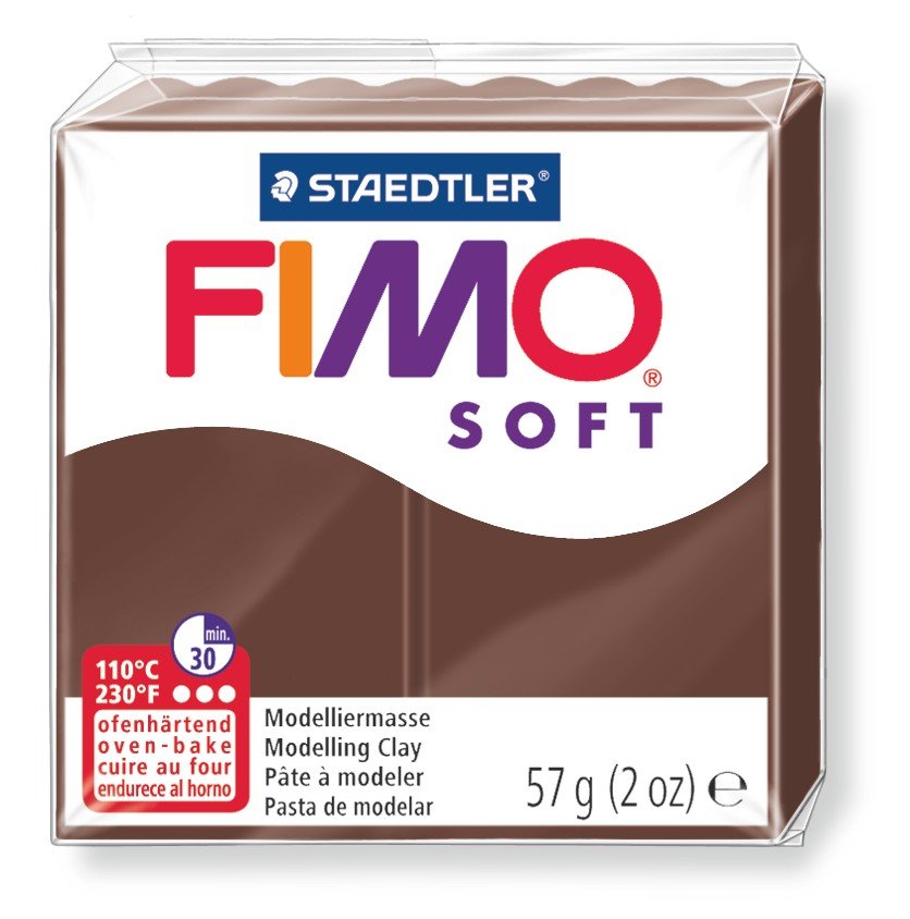 Modellervoks Fimo Soft 57 g - Chokoladebrun - Fimolera, Modellere, Hobbyartikler til børn, Hobbymateriale, Håndværk
