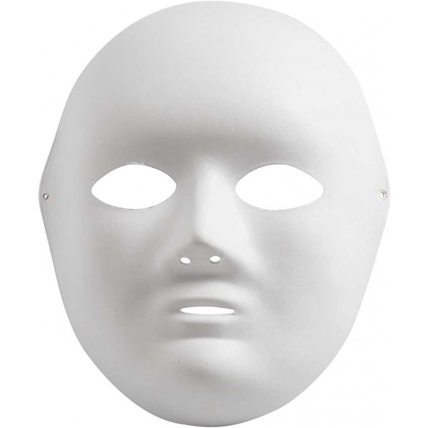 Helmask av papp - vit - 10 st Helmask av papp - vit - 10 st