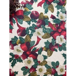 Textilvaxduk julblomma linf�rgad botten 140 cm