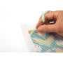 Broderikit med tropiska blommor p� canvas