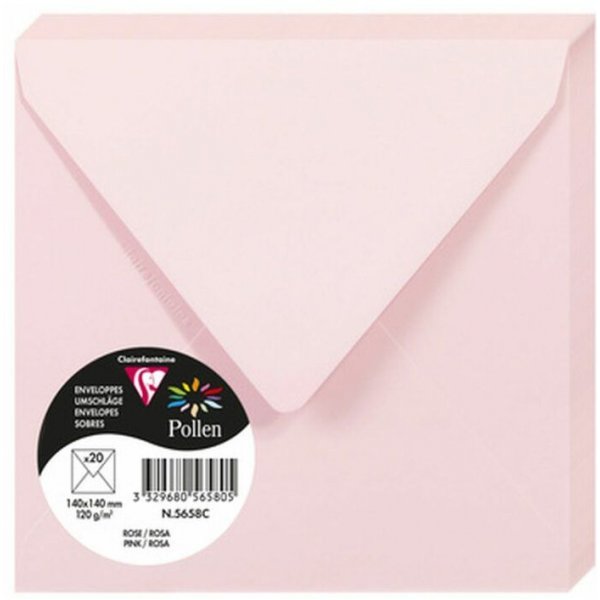Pollen Kuvert 140x140 - 20-pack - Rosa