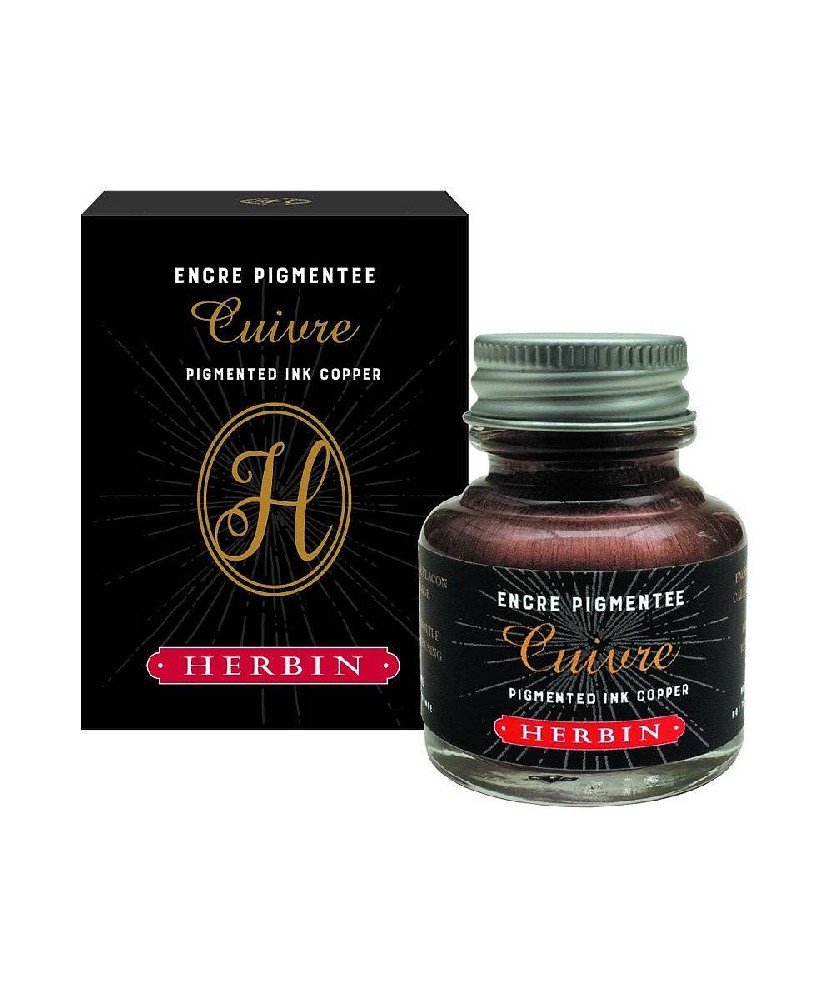 Pigmentblæk Herbin 38 ml - Kobber - Tusch & Blæk, Kunstnerfarver
