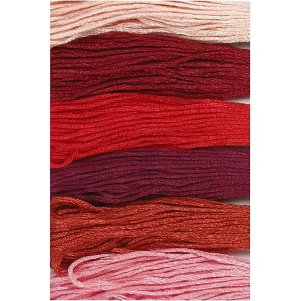 Harmoni Broderigarn - röd harmoni - 6 bunt Harmoni Broderigarn - röd harmoni - 6 bunt