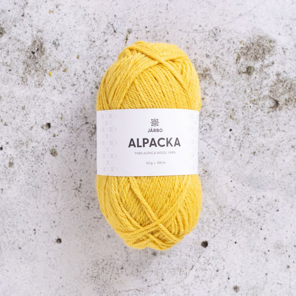 Alpaca - Gul Primrose - Järbo Alpaca, Alpakkagarn, Garn, Strikke, hækle, knytte og væve