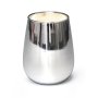 Silverf�rgad glasbeh�llare f�r ljus