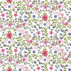 Vaxduk med L�vblom motiv - Multif�rgad