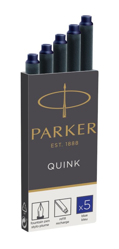 Blækpatron Parker - Blå 5-pak - Kuglepenne, Penne, Penne, kridt & tusch