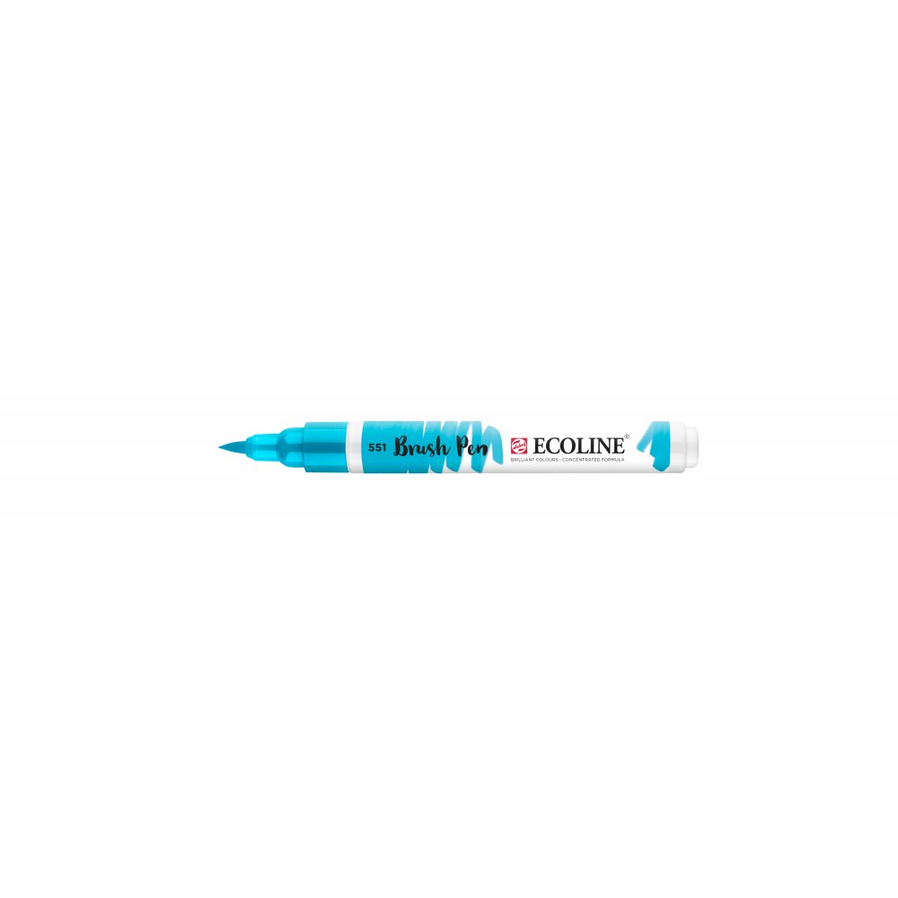 Brush Pen Ecoline Brush Pen - Sky Blue Light (551) - Fiberpenne, Penne, Penne, kridt & tusch