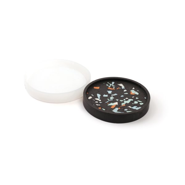 Silikonform för glasunderlägg rund 10 cm Silikonform för glasunderlägg rund 10 cm