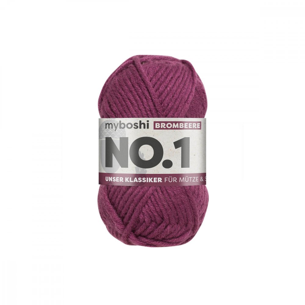 Myboshi No.1 - 50 g - Black Berry - Myboshi garn, Garn, Strikke, hækle, knytte og væve