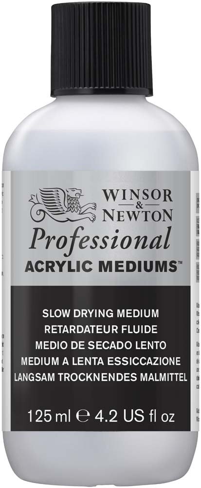 Akrylmedium W&N Professional - Tørringsmedium (længere tørretid) - 125 ml - Akrylmedier, Malermedium, Fernis og kunstner medier til kunstmaling