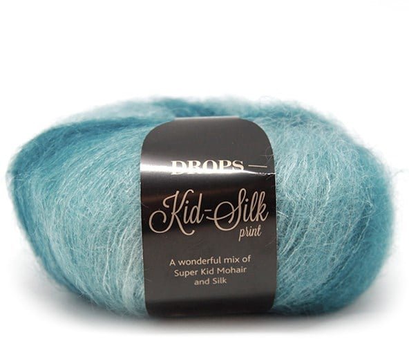 DROPS Kid-Silk Long Print garn - 25g - Sj�gr�n (25)