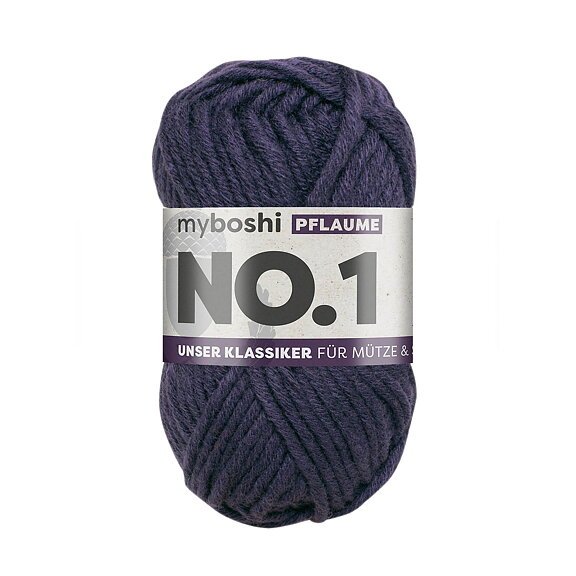 Myboshi No.1 - 50 g - Blomme - Myboshi garn, Garn, Strikke, hækle, knytte og væve