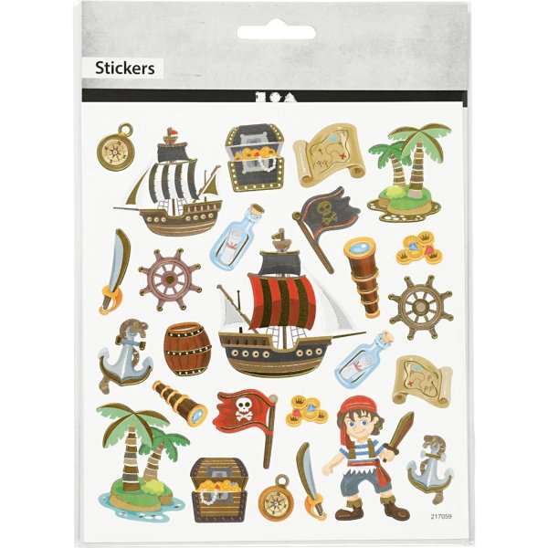 Klisterm�rker Pirater 15x16,5 cm 1 ark