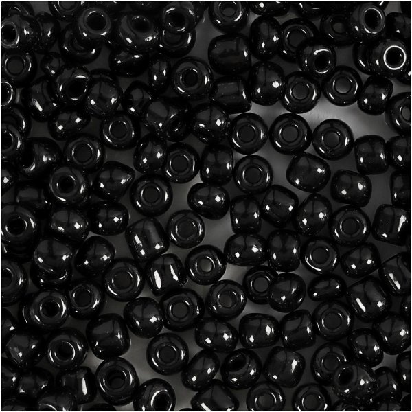 Rocaillepärlor 4 mm Svart 25 g Rocaillepärlor 4 mm Svart 25 g