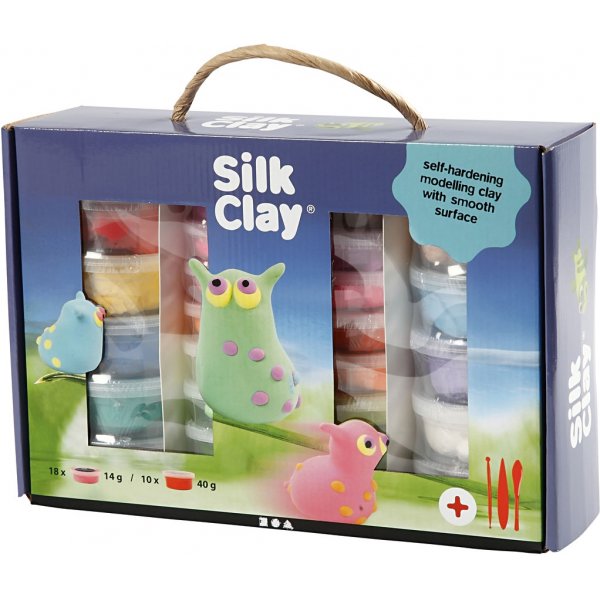 Silk Clay® Presentask - mixade färger Silk Clay® Presentask - mixade färger