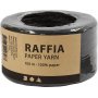 Raffia Papirgarn - svart - 100 m